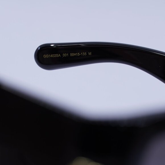 Gucci GG1402SA 001 Sunglasses Black Square Frame, Grey Lenses main image 5